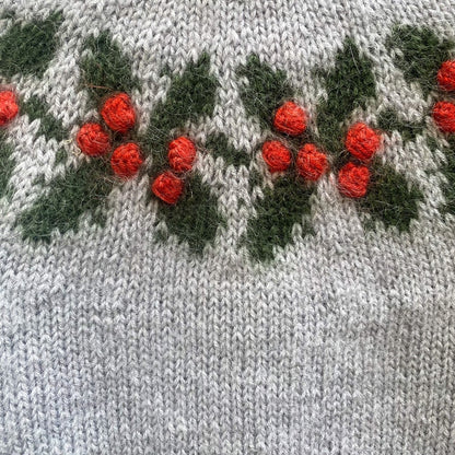 Holly Sweater Kids | bezaubernder Weihnachtspullover aus Merino und Soft Silk Mohair von Knitting for Olive