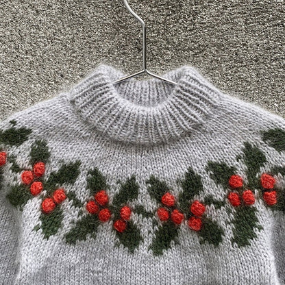 Holly Sweater Kids | bezaubernder Weihnachtspullover aus Merino und Soft Silk Mohair von Knitting for Olive