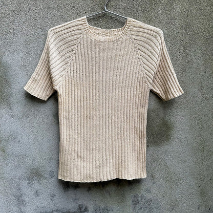 Rib Tee | feminines Shirt aus Merino von Knitting for Olive