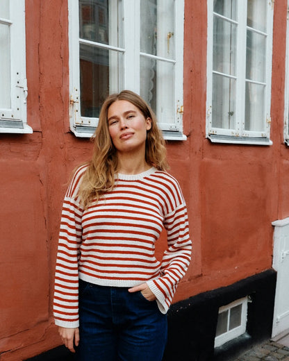 Samsø Pullover | maritime Streifen aus Merino von Knitting for Olive