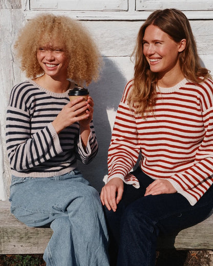 Samsø Pullover | maritime Streifen aus Merino von Knitting for Olive
