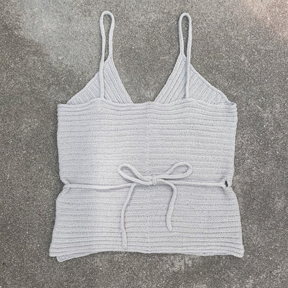 Yoko Top | Wickeltop mit Pure Silk von Knitting for Olive