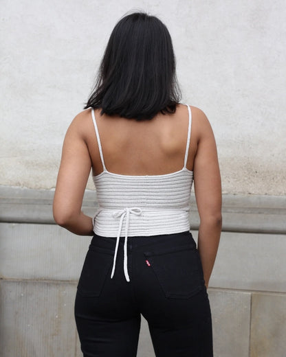 Yoko Top | Wickeltop mit Pure Silk von Knitting for Olive