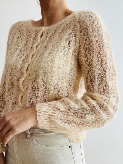 Gerardina Cardigan | zartes Muster aus Mohair Bliss von Pascuali