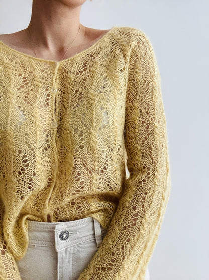 Gerardina Cardigan | zartes Muster aus Mohair Bliss von Pascuali