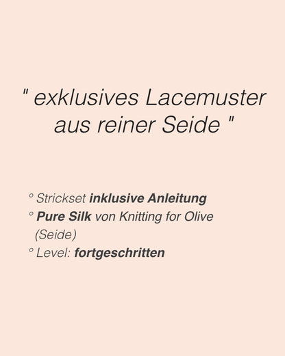 Rodolphe Top Silk Edition | atemberaubendes Lacemuster aus Pure Silk von Knitting for Olive