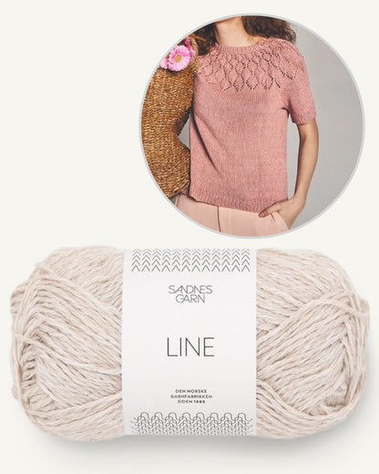 Kongle Shirt | luftiges Lochmuster aus Line von Sandnes Garn