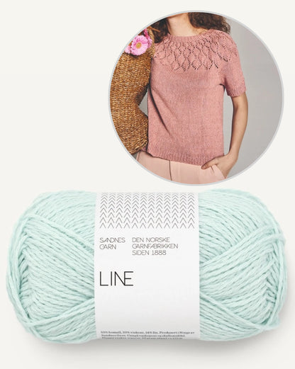 Kongle Shirt | luftiges Lochmuster aus Line von Sandnes Garn