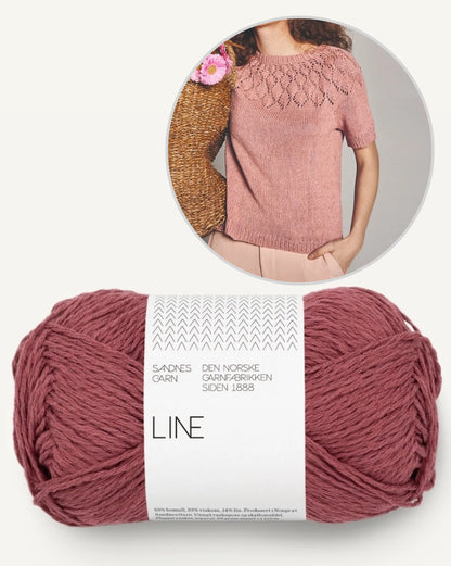 Kongle Shirt | luftiges Lochmuster aus Line von Sandnes Garn
