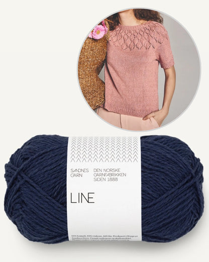 Kongle Shirt | luftiges Lochmuster aus Line von Sandnes Garn