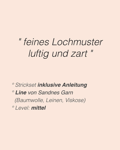 Kongle Shirt | luftiges Lochmuster aus Line von Sandnes Garn