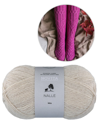 Kukkapolku Socks | Zopfmuster mit Gratisanleitung aus Nalle von Novita