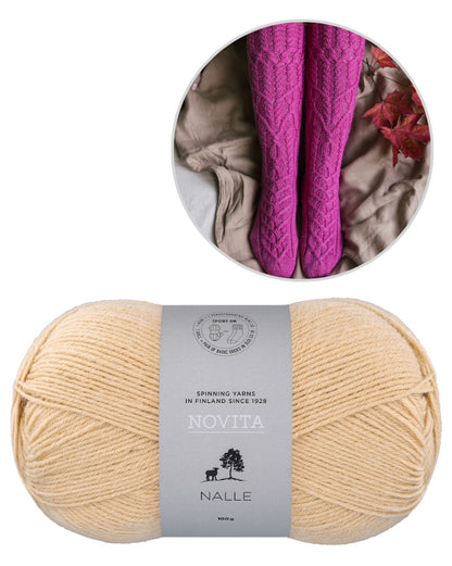 Kukkapolku Socks | Zopfmuster mit Gratisanleitung aus Nalle von Novita