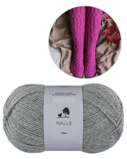 Kukkapolku Socks | Zopfmuster mit Gratisanleitung aus Nalle von Novita