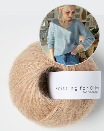 PetiteKnit Kumulus Bluse mit Soft Silk Mohair von Knitting for Olive 17