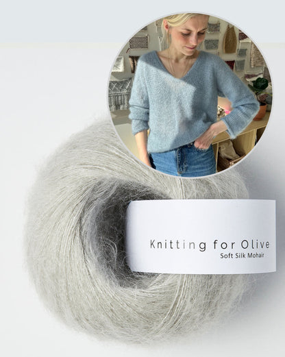 PetiteKnit Kumulus Bluse mit Soft Silk Mohair von Knitting for Olive 14
