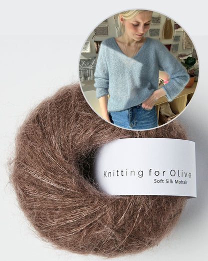 PetiteKnit Kumulus Bluse mit Soft Silk Mohair von Knitting for Olive 12