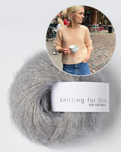 PetiteKnit Kumulus Bluse O-Neck mit Soft Silk Mohair von Knitting for Olive 19