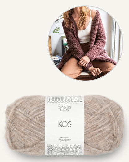 Kuscheljacke | lässig im Halbpatent aus Kos von Sandnes Garn