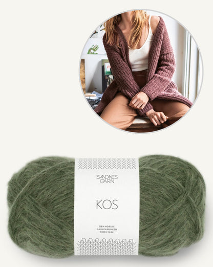 Kuscheljacke | lässig im Halbpatent aus Kos von Sandnes Garn