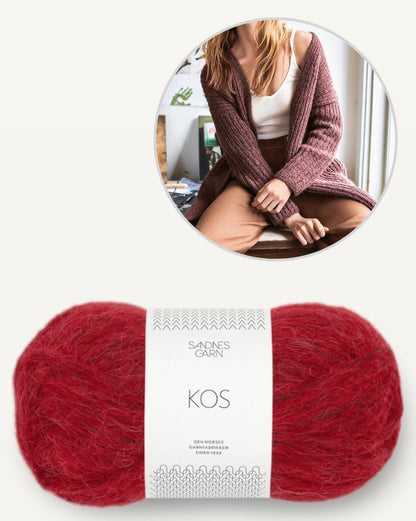 Kuscheljacke | lässig im Halbpatent aus Kos von Sandnes Garn