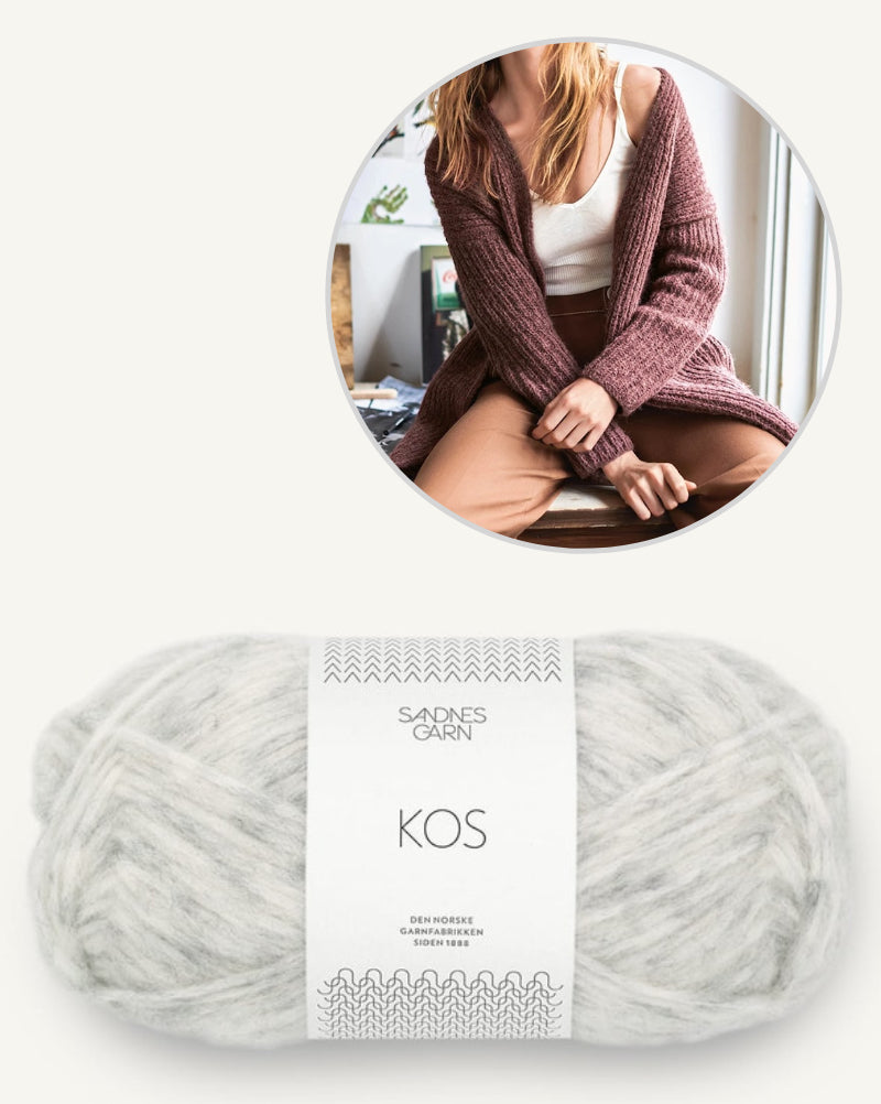 Kuscheljacke | lässig im Halbpatent aus Kos von Sandnes Garn