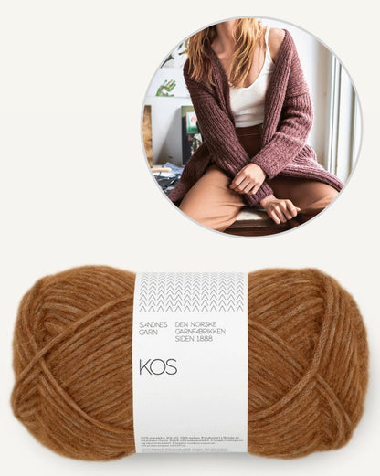 Kuscheljacke | lässig im Halbpatent aus Kos von Sandnes Garn