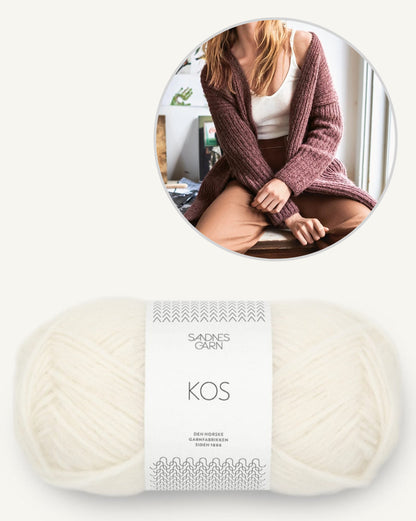 Kuscheljacke | lässig im Halbpatent aus Kos von Sandnes Garn