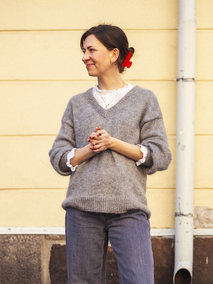 Comfort Zone Sweater | super weich und bequem aus Alpakka Silke und Tynn Silk Mohair von Sandnes Garn