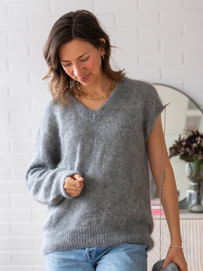 Comfort Zone Sweater | super weich und bequem aus Alpakka Silke und Tynn Silk Mohair von Sandnes Garn