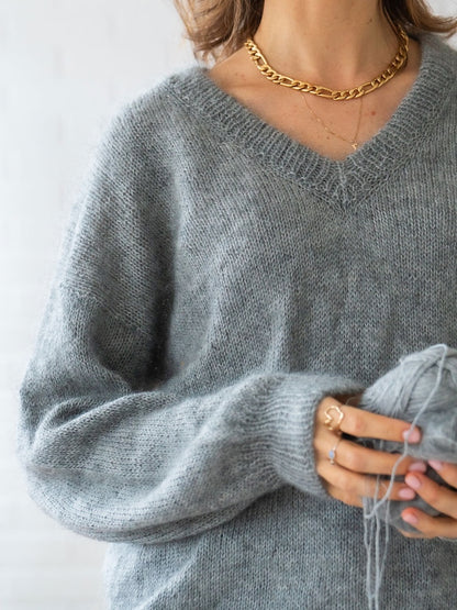 Comfort Zone Sweater | super weich und bequem aus Alpakka Silke und Tynn Silk Mohair von Sandnes Garn
