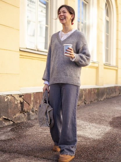 Comfort Zone Sweater | super weich und bequem aus Alpakka Silke und Tynn Silk Mohair von Sandnes Garn