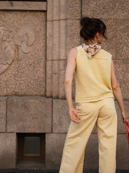 Cornflake Top | sonniges Top aus Line von Sandnes Garn
