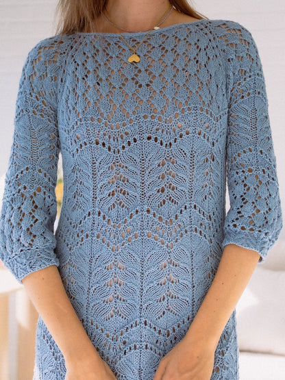 Seashore Dress | zartes Muster aus Tynn Line von Sandnes Garn