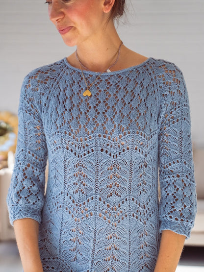 Seashore Dress | zartes Muster aus Tynn Line von Sandnes Garn