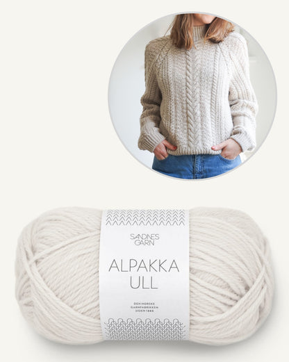 Weekly Market Sweater | enchanting cable pattern from Alpaca Ull by Sandnes Garn