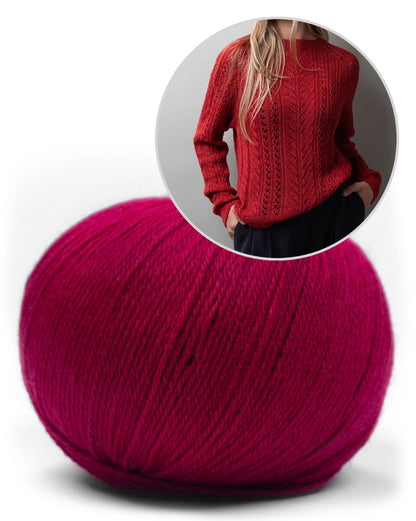 Lace Flow Sweater | zartes Zopfmuster aus Merino Baby von Pascuali