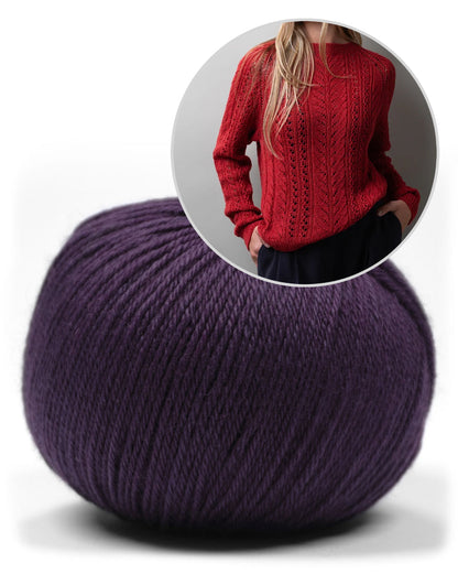 Lace Flow Sweater | zartes Zopfmuster aus Merino Baby von Pascuali