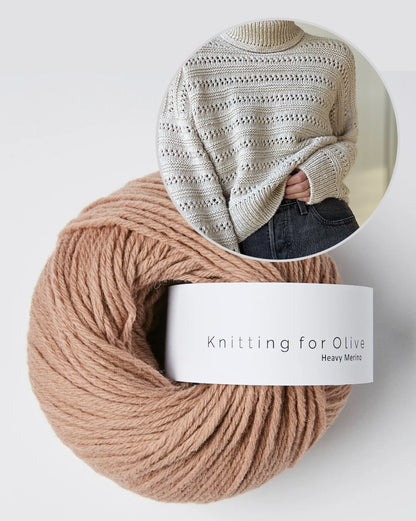 Lacey Loop Rollneck | feine Strukturstreifen aus Heavy Merino von Knitting for Olive