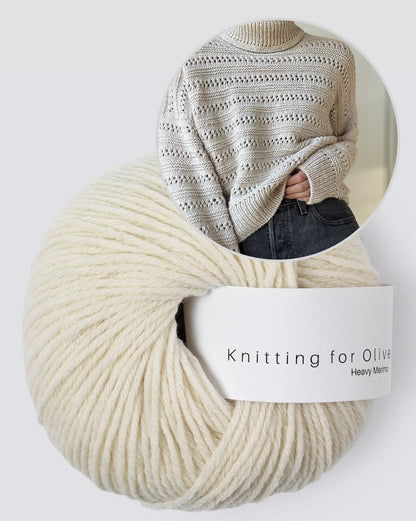 Lacey Loop Rollneck | feine Strukturstreifen aus Heavy Merino von Knitting for Olive