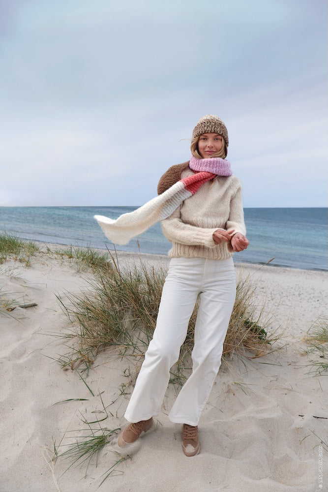 Lana Grossa Rippenraglan Sweater mit Setasuri 4