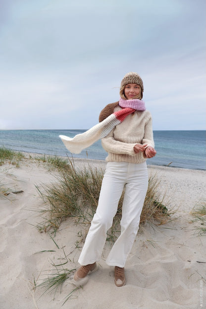 Lana Grossa Rippenraglan Sweater mit Setasuri 4