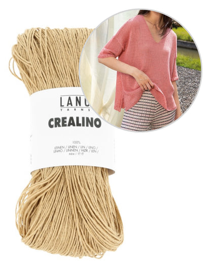 Oversize Sommerpullover | luftig weit aus Crealino von Lang Yarns