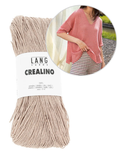 Oversize Sommerpullover | luftig weit aus Crealino von Lang Yarns