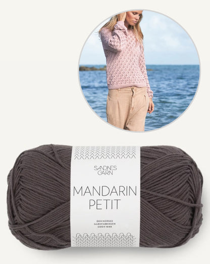 Laubpullover | zartes Blattmuster aus Mandarin Petit von Sandnes Garn