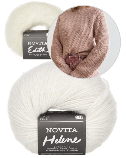 Laurenz Sweater | zartes Muster aus Helene und Edith von Novita