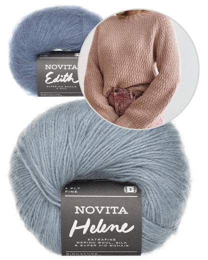 Laurenz Sweater | zartes Muster aus Helene und Edith von Novita