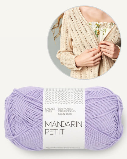 Lavendel Jacke | lässige Jacke von Mandarin Petit von Sandnes Garn