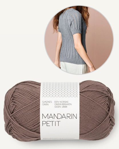Lavendel Shirt | luftige Streifen aus Mandarin Petit von Sandnes Garn