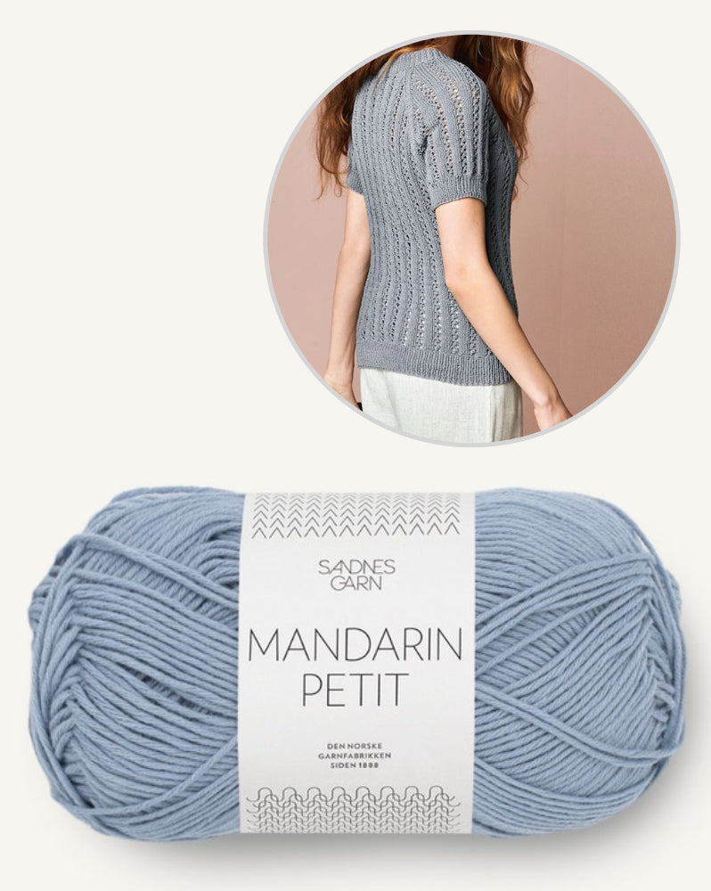 Lavendel Shirt | luftige Streifen aus Mandarin Petit von Sandnes Garn